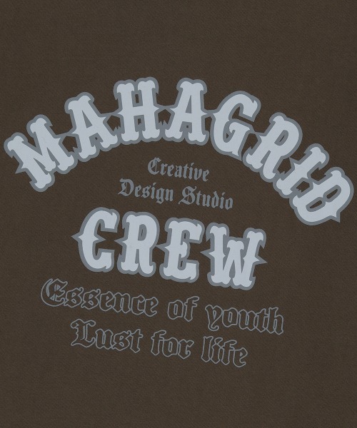 MAHAGRID(マハグリッド)の「『mahagrid/マハグリッド』 MAHAGRID CREW TEE /クルー 半袖Tシャツ(Tシャツ/カットソー・メンズ・ホワイト/ブラウン・M/L)」の16枚目の写真