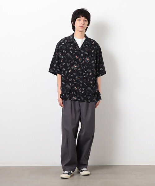 Purple&Yellow（パープルアンドイエロー）の「レトロポップ アロハシャツ（シャツ/ブラウス・メンズ・ブラック/アイボリー・SMALL/MEDIUM/LARGE）」の13枚目の写真