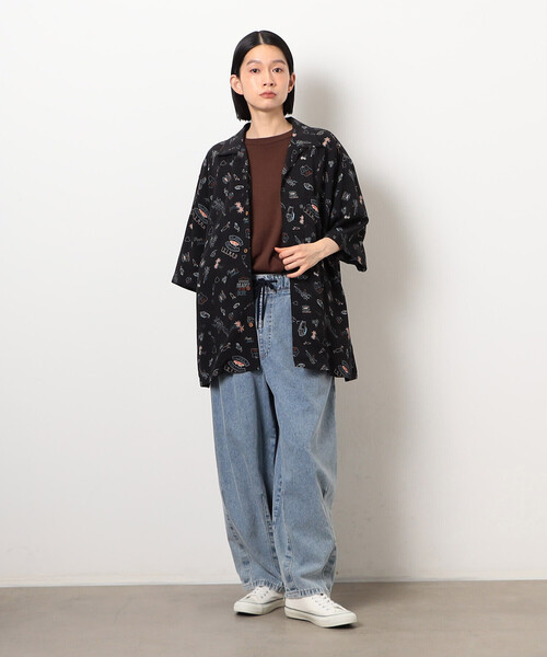 Purple&Yellow（パープルアンドイエロー）の「レトロポップ アロハシャツ（シャツ/ブラウス・メンズ・ブラック/アイボリー・SMALL/MEDIUM/LARGE）」の18枚目の写真