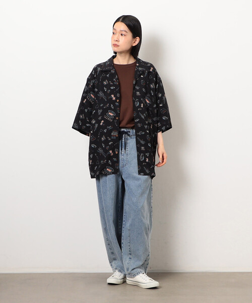 Purple&Yellow（パープルアンドイエロー）の「レトロポップ アロハシャツ（シャツ/ブラウス・メンズ・ブラック/アイボリー・SMALL/MEDIUM/LARGE）」の19枚目の写真