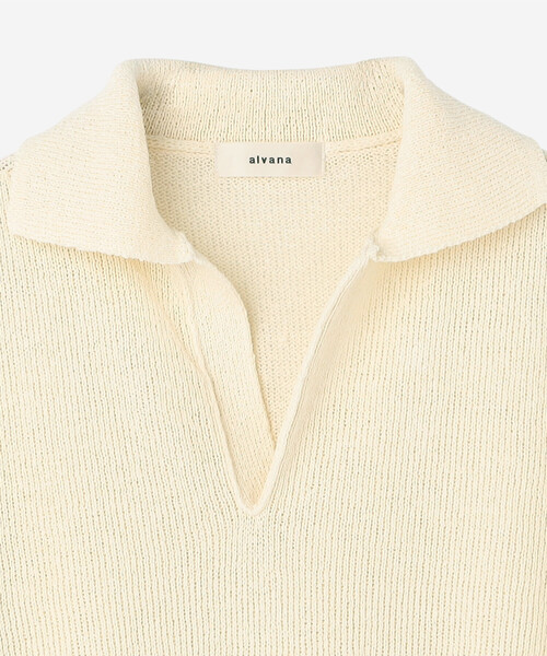 alvana（アルヴァナ）の「alvana |〈別注〉半袖スキッパーニット