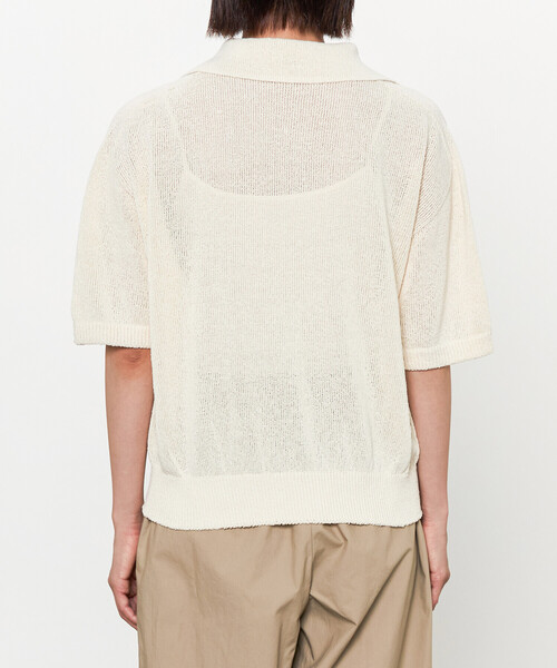 ポロシャツ ポロ alvana |「別注」半袖スキッパーニットポロシャツ WOMEN レディース alvana ポロシャツ ポロ |「別注」半袖スキッパーニット
