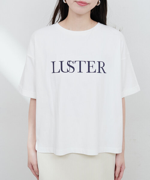 natural couture（ナチュラルクチュール）の「【サスティナ企画】袖口ロールUPロゴT（Tシャツ/カットソー・レディース・オフホワイト/ピンク/ベージュ/スミクロ・FREE）」の21枚目の写真