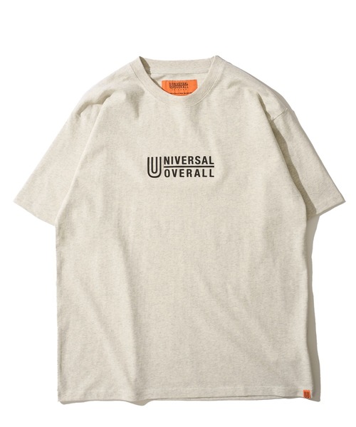 UNIVERSAL OVERALL(ユニバーサルオーバーオール)の「【UNIVERSAL OVERALL】 3D CENTER LOGO TEE / センターロゴクルーネックTシャツ(Tシャツ/カットソー・メンズ・オートミール/ブラック/ネイビー/ホワイト/サックスブルー・LARGE/X-LARGE/MEDIUM)」の4枚目の写真