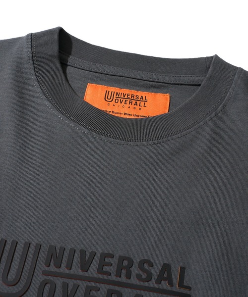 UNIVERSAL OVERALL(ユニバーサルオーバーオール)の「【UNIVERSAL OVERALL】 3D CENTER LOGO TEE / センターロゴクルーネックTシャツ(Tシャツ/カットソー・メンズ・オートミール/ブラック/ネイビー/ホワイト/サックスブルー・LARGE/X-LARGE/MEDIUM)」の16枚目の写真
