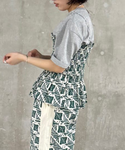 セール】【SARA MALLIKA/サラマリカ】 COTTON POPLIN PRINT CAMI