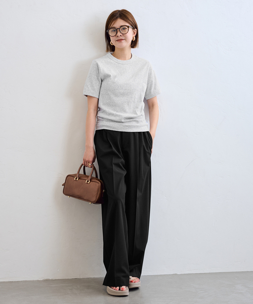 U by SPICK&SPAN(ユーバイスピックアンドスパン)の「HANES / ヘインズBEEFY RIB TEE(Tシャツ/カットソー・レディース・ブラック/ライトグレー/ホワイト・FREE)」の16枚目の写真