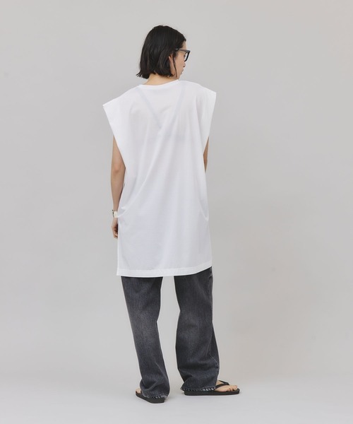 Curensology(カレンソロジー)の「Curensology(カレンソロジー)/タックスリーブTシャツ(Tシャツ/カットソー・レディース・ホワイト/ブラック/チャコールグレー/ブルー・FREE)」の10枚目の写真