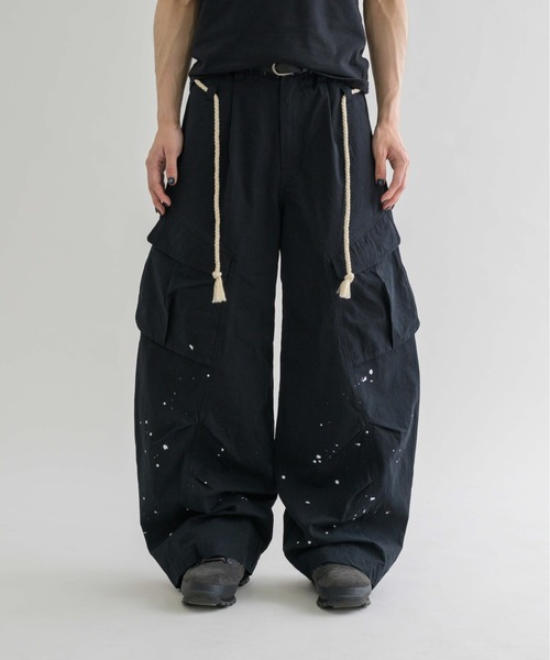 セール】【EPNK】Painted cotton cargo pants / ペインテッド