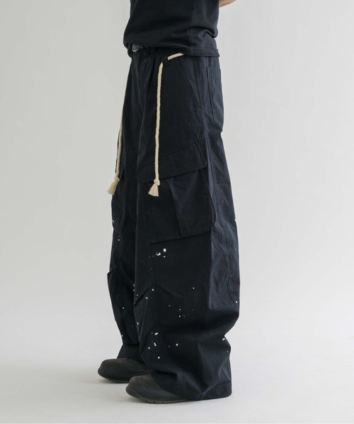 セール】【EPNK】Painted cotton cargo pants / ペインテッド
