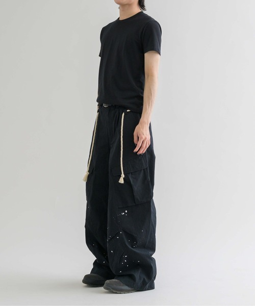 EPNK（イーピーエヌケー）の「【EPNK】Painted cotton cargo pants / ペインテッドコットンカーゴパンツ（カーゴパンツ・メンズ・ダークブラウン/ブラック・SMALL/MEDIUM/LARGE）」の8枚目の写真