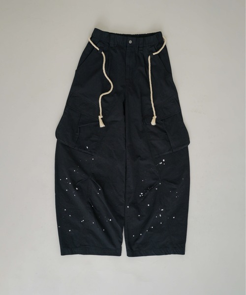 EPNK（イーピーエヌケー）の「【EPNK】Painted cotton cargo pants / ペインテッドコットンカーゴパンツ（カーゴパンツ・メンズ・ダークブラウン/ブラック・SMALL/MEDIUM/LARGE）」の14枚目の写真