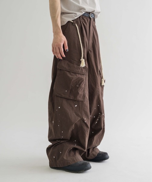 セール】【EPNK】Painted cotton cargo pants / ペインテッド