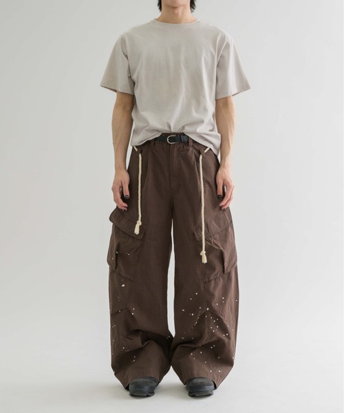 セール】【EPNK】Painted cotton cargo pants / ペインテッド