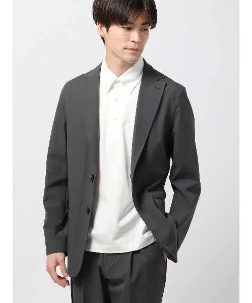 SUIT SQUARE(スーツスクエア)の「半袖ポロシャツ ウォッシャブル 接触冷感 クール天竺(ポロシャツ・メンズ・ホワイト系/グレー系/ネイビー系/ベージュ系・LL/S/M/L/3L)」の12枚目の写真