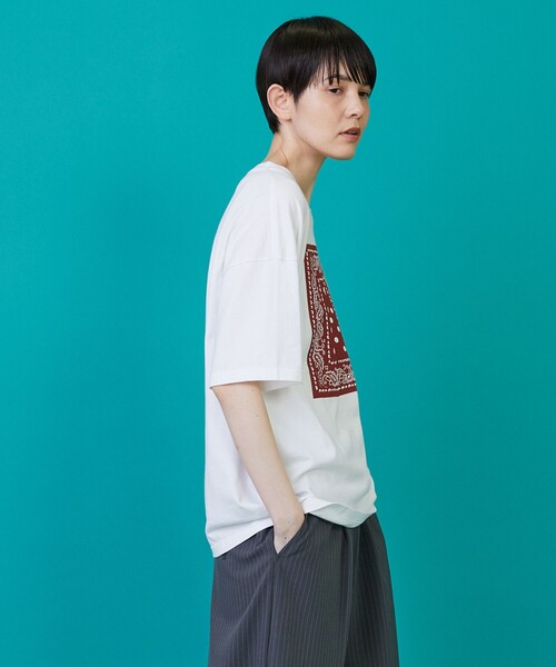 FRAPBOIS(フラボア)の「テイスバンダナT(Tシャツ/カットソー・レディース・ホワイト/ブラック・1/2)」の13枚目の写真
