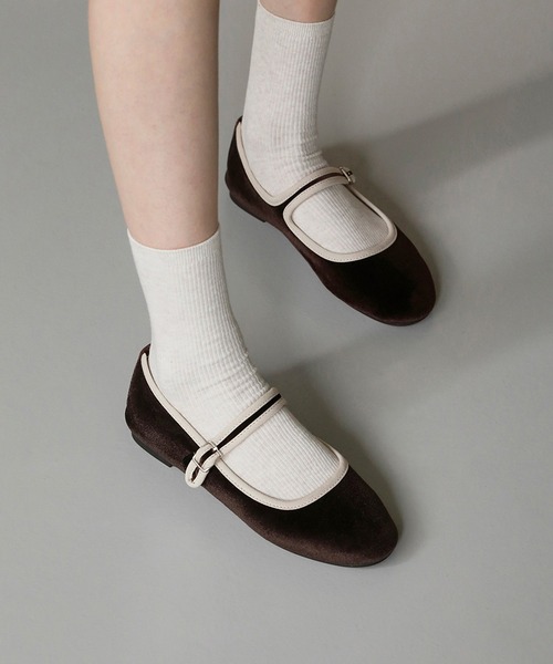 スムースメリージェーンフラットシューズ □J.M.WESTON□メリージェーン ブラックスムース カーフ #950 (J.M.