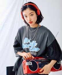 LEPSIM | サイド布帛ロゴT　452517(Tシャツ/カットソー)