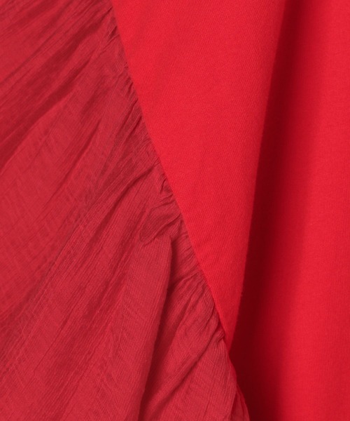 LEPSIM（レプシィム）の「サイド布帛ロゴT　452517（Tシャツ/カットソー・レディース・杢グレー/レッド/チャコールグレー/ブルー・FREE）」の14枚目の写真