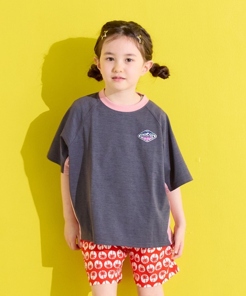 Life Support Products（ライフサポートプロダクツ）の「【水陸両用】脇切り替えラグランT/セットアップ可能（セットアップ・キッズ・オレンジ/アイボリー/チャコール/ラベンダー・120/80/130/95/140/150/90/100/110）」の3枚目の写真