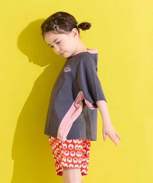 Life Support Products（ライフサポートプロダクツ）の「【水陸両用】脇切り替えラグランT/セットアップ可能（セットアップ・キッズ・オレンジ/アイボリー/チャコール/ラベンダー・120/80/130/95/140/150/90/100/110）」の19枚目の写真