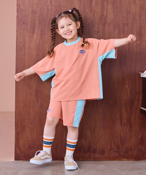 Life Support Products（ライフサポートプロダクツ）の「【水陸両用】脇切り替えラグランT/セットアップ可能（セットアップ・キッズ・オレンジ/アイボリー/チャコール/ラベンダー・120/80/130/95/140/150/90/100/110）」の7枚目の写真