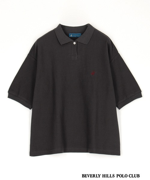 BEVERLY HILLS POLO CLUB（ビバリーヒルズポロクラブ）の「【BEVERLY HILLS POLO CLUB】カノコポロシャツ（ポロシャツ・レディース・オフホワイト/ネイビー系/ブラック・FREE）」の10枚目の写真