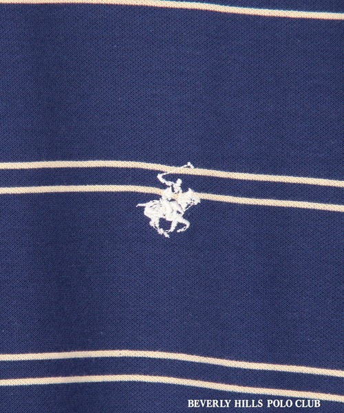 BEVERLY HILLS POLO CLUB（ビバリーヒルズポロクラブ）の「【BEVERLY HILLS POLO CLUB】カノコポロシャツ（ポロシャツ・レディース・オフホワイト/ネイビー系/ブラック・FREE）」の17枚目の写真