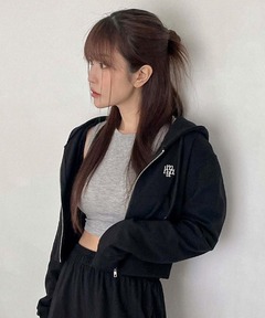 ★muahmuah★送料込 LOGO POINT TRAINING CROP HOOD ZIPUP+PANTS ☆muahmuah☆送料込 LOGO POINT TRAINING CROP HOOD ZIPUP+PANTS