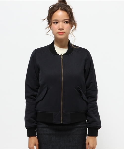 one after another NICE CLAUP(ワンアフターアナザーナイスクラップ)の「【mina1月号掲載 ナイスクラップ】リバーシブルMA-1(ブルゾン・レディース・アイボリー/カーキ/ネイビー・FREE)」の14枚目の写真