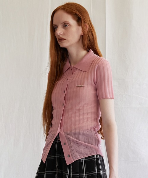 トップス PRANK PROJECT Ribbed Knit Polo Shirt リブニットポロシャツ / Ribbed Knit Polo Shirt（ポロシャツ