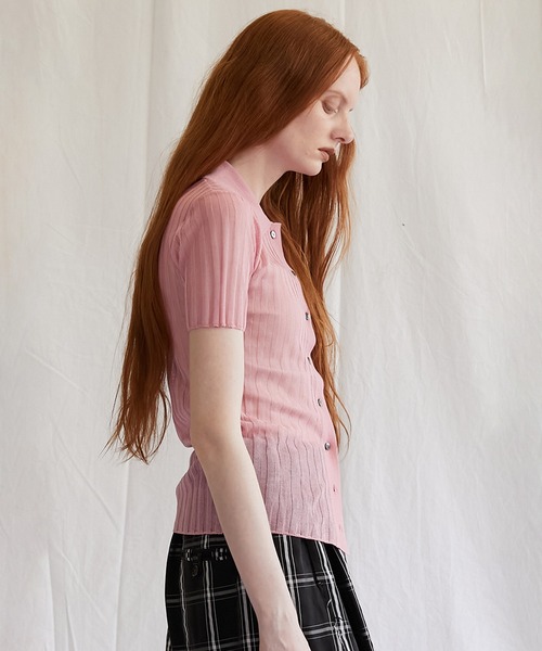 リブニットポロシャツ / Ribbed Knit Polo Shirt（ポロシャツ）｜PRANK