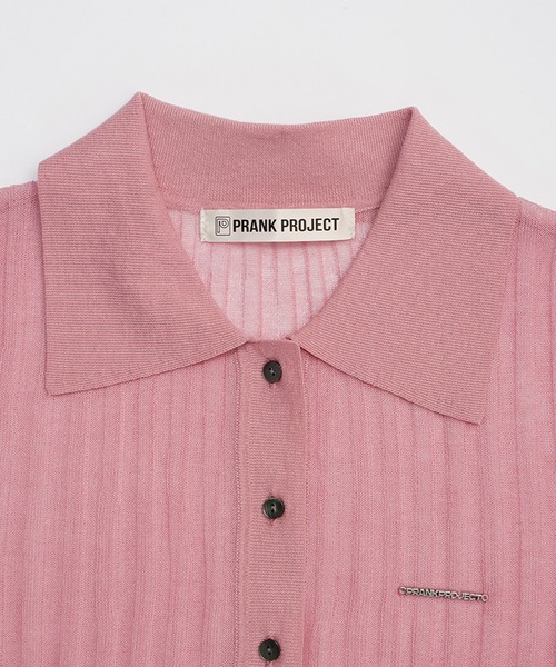 トップス PRANK PROJECT Ribbed Knit Polo Shirt PRANK PROJECT Ribbed Knit Polo Shirt