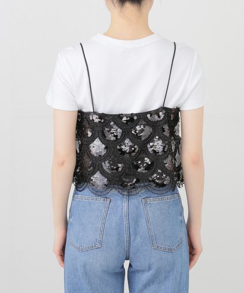 ブラウス シャツ 「ROTATE/ロテート」Sequins Crop Top：ブラウス レディース セール】【ROTATE/ロテート】Sequins Crop Top：ブラウス