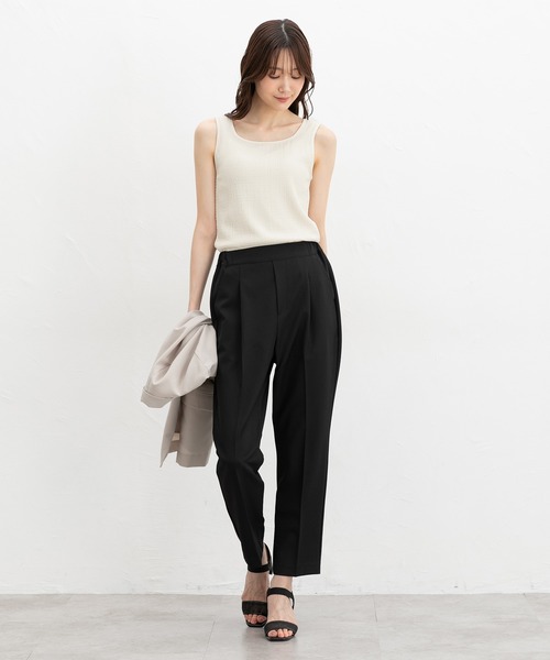 Honeys（ハニーズ）の「ジャカードタンクトップ（タンクトップ・レディース・ブラック/アイボリー/オフホワイト/ライトブルー・LL/L/S/M）」の12枚目の写真