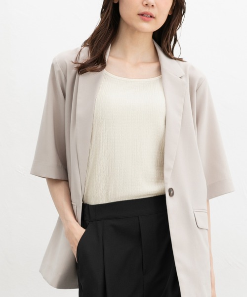 Honeys（ハニーズ）の「ジャカードタンクトップ（タンクトップ・レディース・ブラック/アイボリー/オフホワイト/ライトブルー・LL/L/S/M）」の13枚目の写真