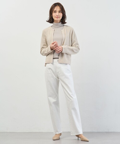 J.PRESS Ladies（J.プレス レディス）の「【洗える】BASIC STRETCH DENIM ボーイフィット デニム（デニムパンツ・レディース・スカイブルー系/ダルブルー系/ホワイト系/ネイビー系・XXS/S/XS）」の6枚目の写真