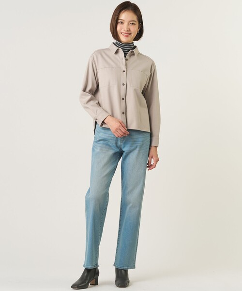 J.PRESS Ladies（J.プレス レディス）の「【洗える】BASIC STRETCH DENIM ボーイフィット デニム（デニムパンツ・レディース・スカイブルー系/ダルブルー系/ホワイト系/ネイビー系・XXS/S/XS）」の7枚目の写真
