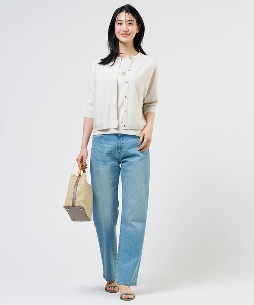 J.PRESS Ladies（J.プレス レディス）の「【洗える】BASIC STRETCH DENIM ボーイフィット デニム（デニムパンツ・レディース・スカイブルー系/ダルブルー系/ホワイト系/ネイビー系・XXS/S/XS）」の15枚目の写真