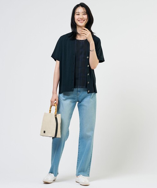 J.PRESS Ladies（J.プレス レディス）の「【洗える】BASIC STRETCH DENIM ボーイフィット デニム（デニムパンツ・レディース・スカイブルー系/ダルブルー系/ホワイト系/ネイビー系・XXS/S/XS）」の16枚目の写真