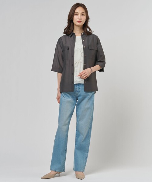 J.PRESS Ladies（J.プレス レディス）の「【洗える】BASIC STRETCH DENIM ボーイフィット デニム（デニムパンツ・レディース・スカイブルー系/ダルブルー系/ホワイト系/ネイビー系・XXS/S/XS）」の17枚目の写真