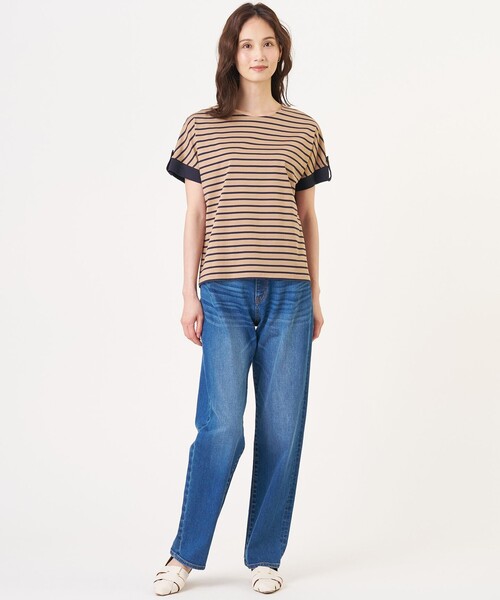 J.PRESS Ladies（J.プレス レディス）の「【洗える】BASIC STRETCH DENIM ボーイフィット デニム（デニムパンツ・レディース・スカイブルー系/ダルブルー系/ホワイト系/ネイビー系・XXS/S/XS）」の21枚目の写真