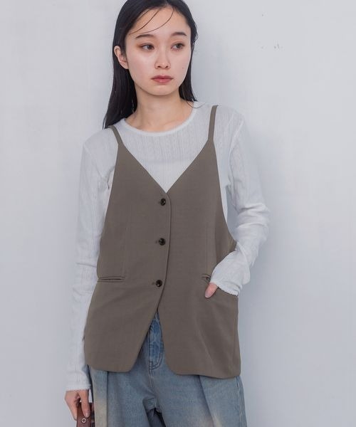 「JEANASIS」 キャミソールブラウス FREE シルバー系その他 レディース セール/ブランド古着】キャミソール（キャミソール）｜JEANASIS
