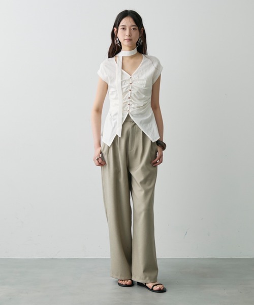 定価2.3万✨ セオリー フロントスリットブラウス 洗える 近年モデル SUMMER WASHABLES | WOMEN（レディース）｜Theory 公式通販サイト