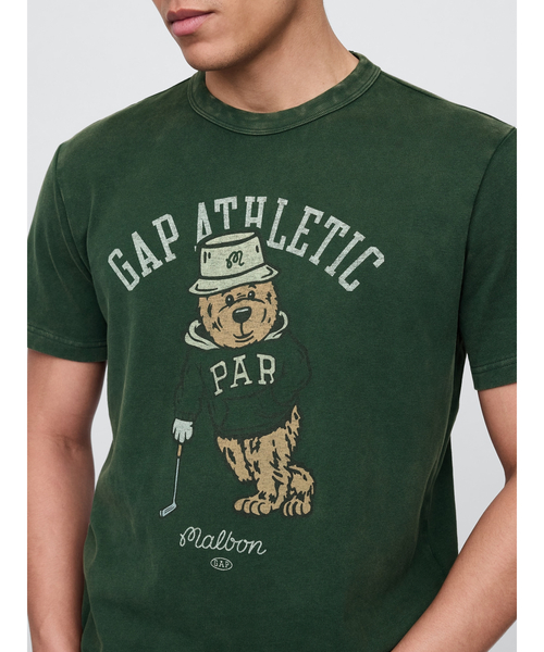 MALBON GOLF : ゴルフ グラフィック半袖Tシャツ アディダス 【ゴルフ】MALBON クラムベイTシャツ - ブルー