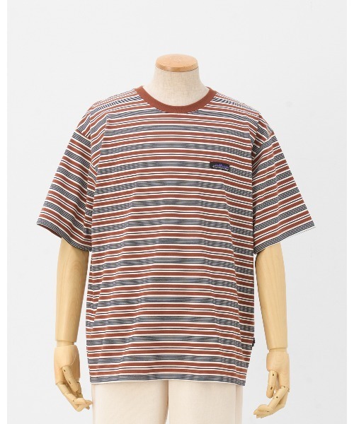 THOUSAND MILE（サウザンドマイル）の「【THOUSAND MILE】SHORT SLEEVE T-SHIRT　BORDER/ショートスリーブＴシャツ ボーダー（Tシャツ/カットソー・メンズ・グリーン系その他/ブラウン系その他・S/XS/XL/M/L）」の8枚目の写真