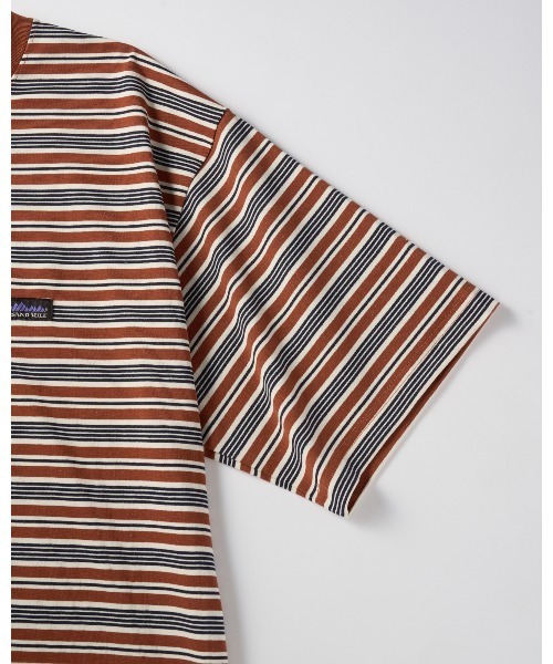 THOUSAND MILE（サウザンドマイル）の「【THOUSAND MILE】SHORT SLEEVE T-SHIRT　BORDER/ショートスリーブＴシャツ ボーダー（Tシャツ/カットソー・メンズ・グリーン系その他/ブラウン系その他・S/XS/XL/M/L）」の13枚目の写真