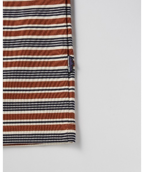 THOUSAND MILE（サウザンドマイル）の「【THOUSAND MILE】SHORT SLEEVE T-SHIRT　BORDER/ショートスリーブＴシャツ ボーダー（Tシャツ/カットソー・メンズ・グリーン系その他/ブラウン系その他・S/XS/XL/M/L）」の12枚目の写真