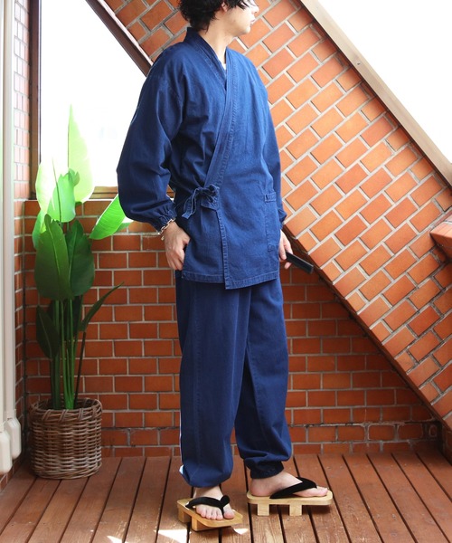 8(eight)(エイト)の「デニム作務衣(浴衣・メンズ・ブルー/ネイビー・MEDIUM/LARGE/X-LARGE)」の5枚目の写真