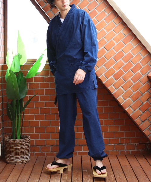 8(eight)(エイト)の「デニム作務衣(浴衣・メンズ・ブルー/ネイビー・MEDIUM/LARGE/X-LARGE)」の7枚目の写真